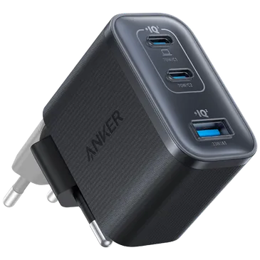 Anker Dual USB-C + USB-A Schnellladegerät 70W Schwarz
