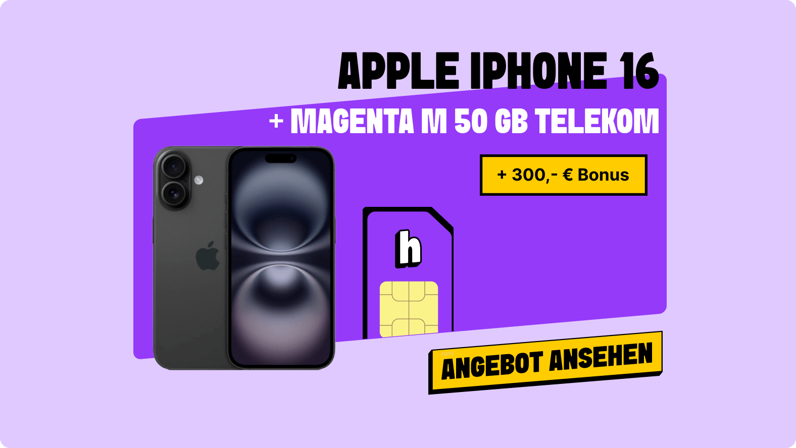 Apple iPhone 16 jetzt zum Aktionspreis