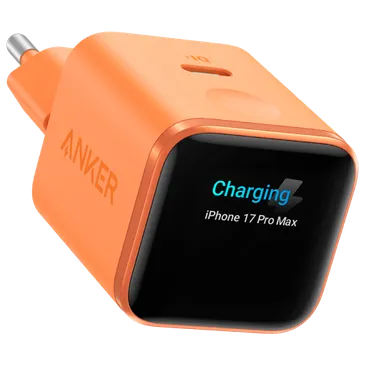 Anker Nano USB-C Schnellladegerät 45W mit Display Orange