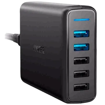 Anker PowerPort Speed 5x USB Schnellladegerät 18W Schwarz