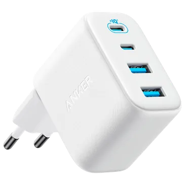Anker Zolo Dual USB-A + Dual USB-C Schnellladegerät 50W Weiß