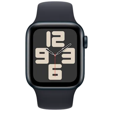 Apple Watch SE 2023 4G 40mm Schwarz (Schwarzes Silikon Armband S/M)