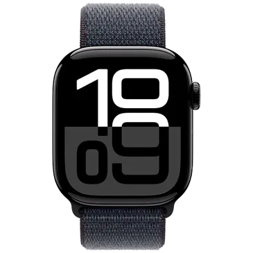 Apple Watch Series 10 42mm Schwarz (Schwarzes Nylon Armband)