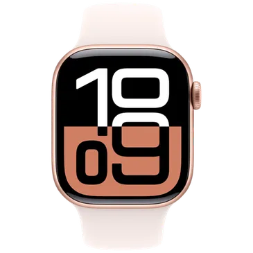 Apple Watch Series 10 4G 42mm Gold (Rosa Gummi Armband S/M)