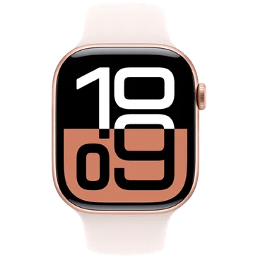 Apple Watch Series 10 4G 46mm Gold (Rosa Gummi Armband M/L)