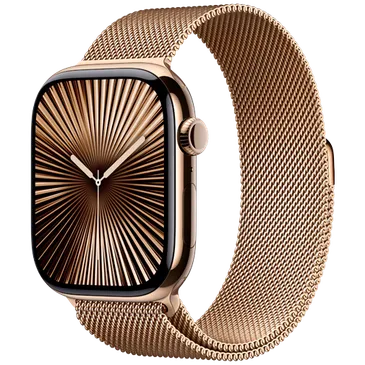 Apple Watch Series 10 4G 46mm Gold Titanium (Goldenes Milanaiseband M/L)