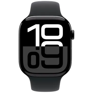 Apple Watch Series 10 4G 46mm Schwarz (Schwarzes Gummi Armband M/L)