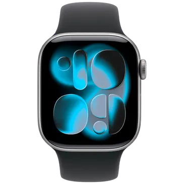 Apple Watch Series 11 42mm 5G Grau (Schwarzes Gummi Armband S/M)
