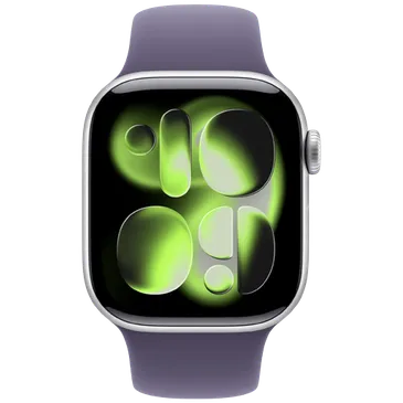 Apple Watch Series 11 42mm 5G Silber (Lilanes Gummi Armband M/L)