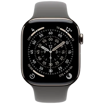 Apple Watch Series 11 46mm 5G Naturel Titanium (Graues Gummi Armband M/L)