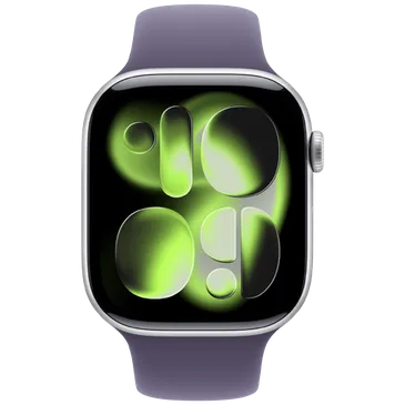 Apple Watch Series 11 46mm 5G Silber (Lilanes Gummi Armband S/M)