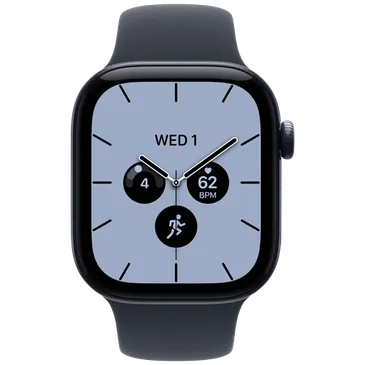 Apple Watch Series 12 42mm 5G Dunkelblau Keramiek (Dunkelblaues Gummi Armband M/L)