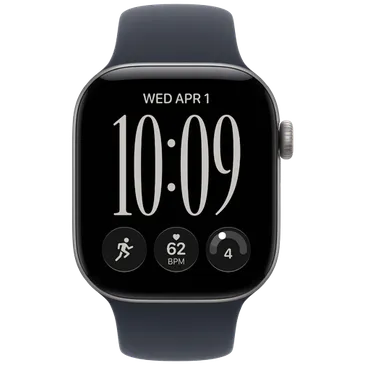 Apple Watch Series 12 42mm 5G Grau (Dunkelblaues Gummi Armband M/L)