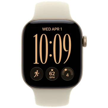 Apple Watch Series 12 42mm Gold (Beiges Gumiarmband S/M)