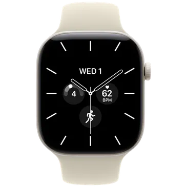 Apple Watch Series 12 46mm 5G Weiß Keramiek (Beiges Gumiarmband M/L)
