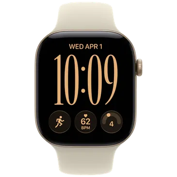 Apple Watch Series 12 46mm Gold (Beiges Gumiarmband M/L)