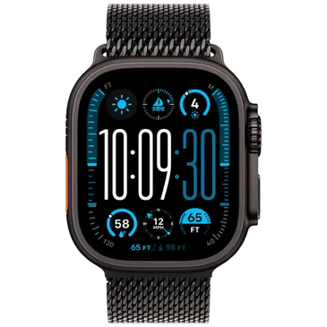 Apple Watch Ultra 2 Schwarz (Schwarzes Metallarmband M)