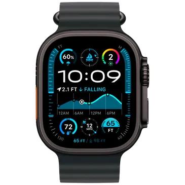 Apple Watch Ultra 2 Schwarz (Schwarzes Gummi Armband)