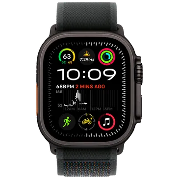 Apple Watch Ultra 2 Schwarz (Schwarzes Textilarmband M/L)