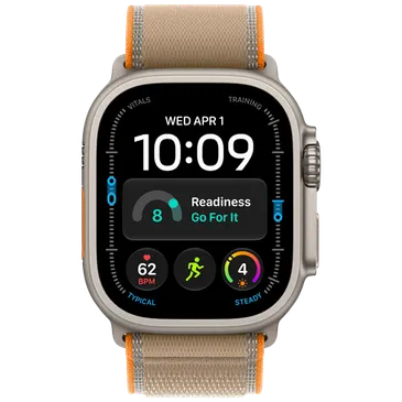 Apple Watch Ultra 4 49mm Naturel (Beiges Nylon Armband S/M)