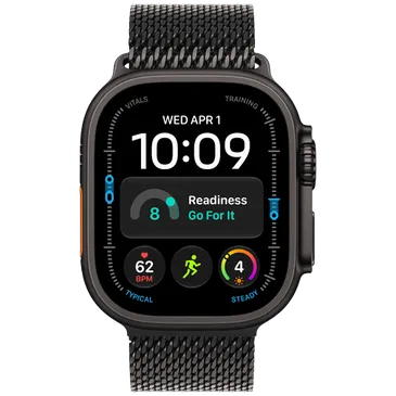 Apple Watch Ultra 4 49mm Schwarz (Schwarz Milanese Armband M)
