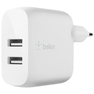 Belkin Boost Charge Dual USB Schnellladegerät 12W Weiẞ