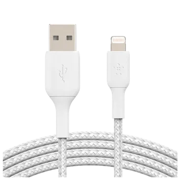 Belkin Boost Charge Lightning Geflochtenes Kabel 0,15 Meter Weiß