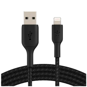 Belkin Boost Charge Lightning Geflochtenes Kabel 3 Meter Schwarz