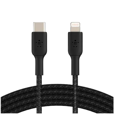 Belkin Boost Charge Lightning – USB-C Geflochtenes Kabel 2 Meter Schwarz