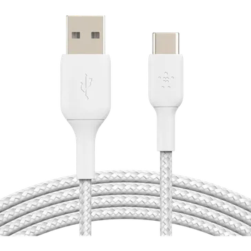 Belkin Boost Charge USB-C Geflochtenes Kabel 2 Meter Weiẞ