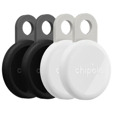 Chipolo LOOP Schwarz/Weiß 4-Pack