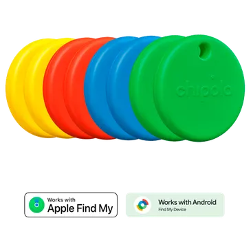 Chipolo POP Rot/Blau/Gelb/Grün - 8-Pack