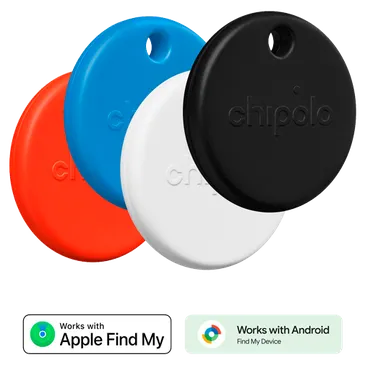 Chipolo POP Schwarz/Weiß/Rot/Blau - 4-Pack