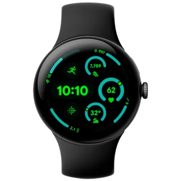 Google Pixel Watch 3 45mm Schwarz (Schwarz Armband)