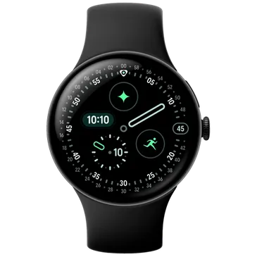 Google Pixel Watch 4 45mm Schwarz (Schwarzes Armband)