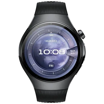 Huawei Watch 5 46mm Schwarz (Schwarzes Gummi Armband)