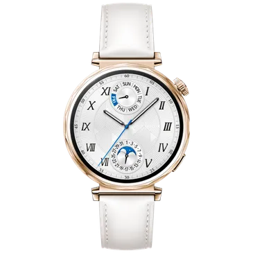 Huawei Watch GT 5 41mm Gold (Weißes Lederband)
