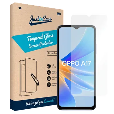 Just in Case Gehärtetes Glas Clear Displayschutzfolie OPPO A17