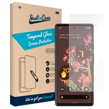 Just in Case Gehärtetes Glas Clear Displayschutzfolie Google Pixel 6a