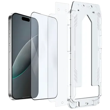 Just in Case Gehärtetes Glas Clear Displayschutzfolie mit Einbaurahmen Apple iPhone 17 Pro