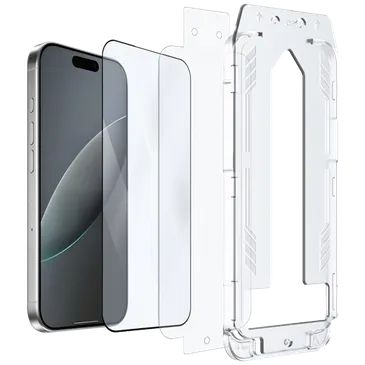 Just in Case Gehärtetes Glas Clear Displayschutzfolie mit Einbaurahmen Apple iPhone 18 Pro