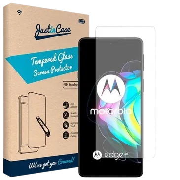 Just in Case Gehärtetes Glas Clear Displayshutzfolie Motorola Edge 20