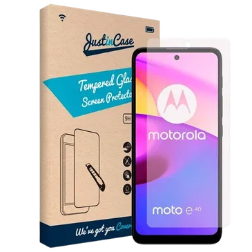 Just in Case Gehärtetes Glas Clear Displayschutzfolie Motorola Moto E40