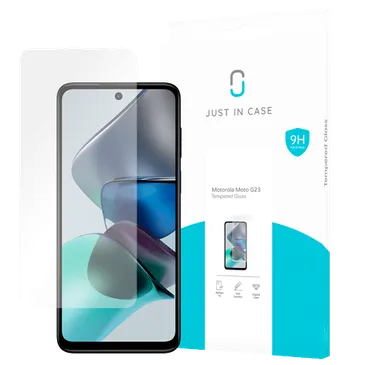 Just in Case Gehärtetes Glas Clear Displayschutzfolie Motorola Moto G23