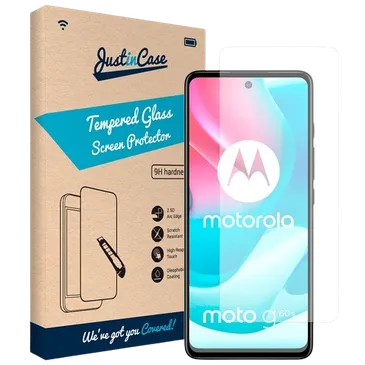 Just in Case Gehärtetes Glas Durchsichtige Displayschutzfolie Motorola Moto G60s