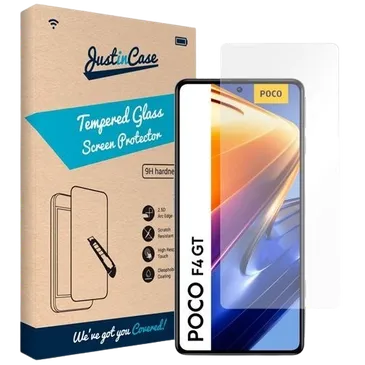 Just in Case Gehaertetes Glas Durchsichtige Displayschutzfolie Poco F4 GT