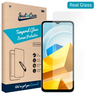 Just in Case Gehärtetes Glas Clear Displayschutzfolie Poco M5