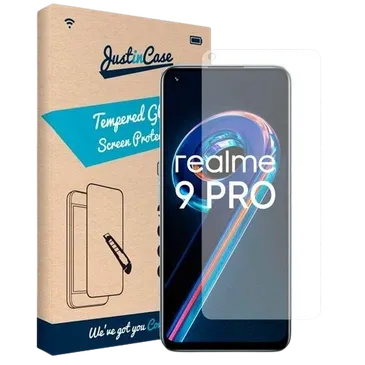 Just in Case Gehaertetes Glas Durchsichtige Displayschutzfolie Realme 9 Pro
