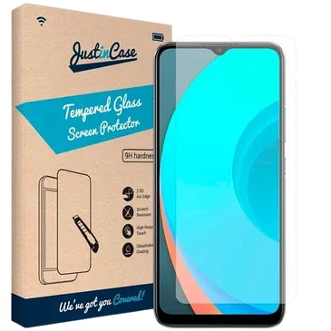 Just in Case Gehärtetes Glas Clear Displayschutzfolie Realme C11 2021