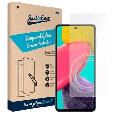 Just in Case Gehaertetes Glas Durchsichtige Displayschutzfolie Samsung Galaxy M53